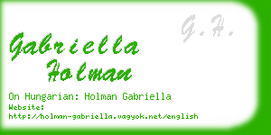 gabriella holman business card